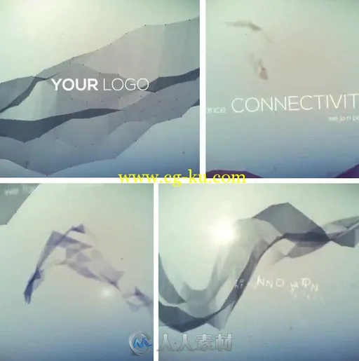 抽象波纹展示动画AE模板 Videohive Plexus Abstract Opener 9220731的图片1