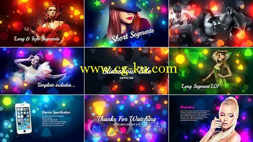 多彩情人相册动画AE模板 Videohive Colorful Shapes 10327274的图片2