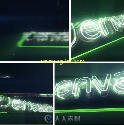 闪烁霓虹灯Logo演绎动画AE模板 VideoHive Neon Glitch Logo Reveal 10227339的图片1