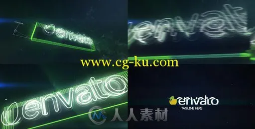 闪烁霓虹灯Logo演绎动画AE模板 VideoHive Neon Glitch Logo Reveal 10227339的图片2