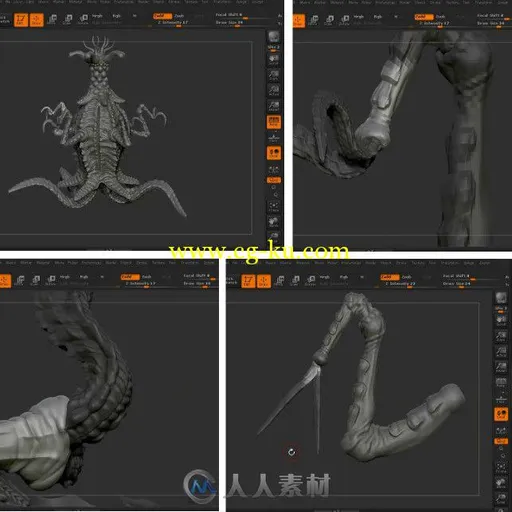 ZBrush外星长老雕刻艺术训练视频教程第三季 3DMotive Monster Sculpting Series El...的图片1