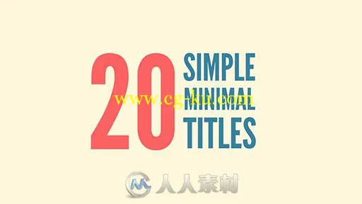 20组简洁实用排版动画AE模板 VideoHive 20 Simple Minimal Titles 10307405的图片2