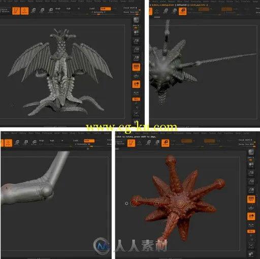 ZBrush外星长老雕刻艺术训练视频教程第四季 3DMotive Monster Sculpting Series El...的图片1