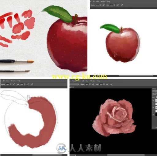 Photoshop水墨特效笔刷绘画技巧视频教程 Digital-Tutors Creating Natural Media B...的图片1