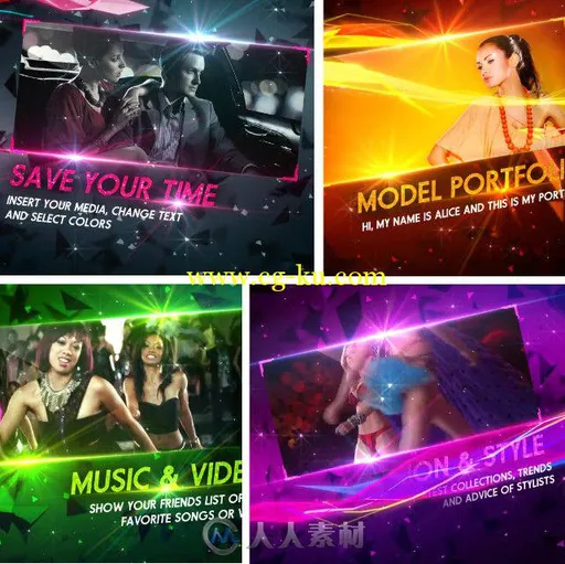 时尚轨迹展示动画AE模板 Videohive Light Trails 9491772的图片1