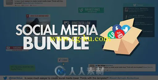 社交媒体包装动画AE模板 VideoHive Social Media Bundle 10320667的图片1