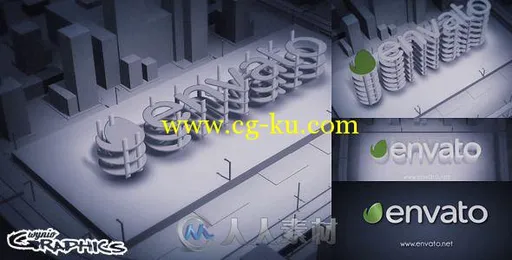 暗黑城市Logo演绎动画AE模板 Videohive Dark Buildup Logo 7374386的图片2