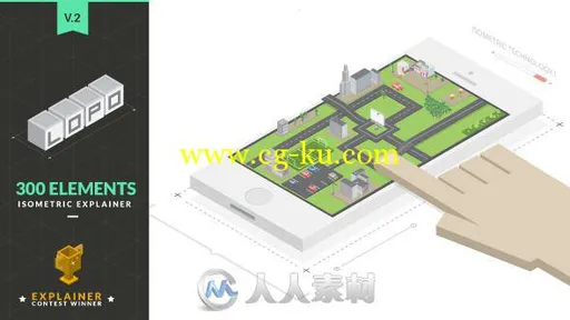 乐高城市展示动画AE模板 Videohive Lopo Isometric Explainer Kit 9303389的图片2