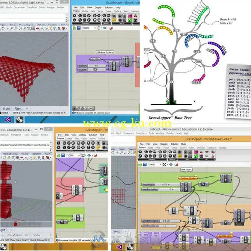 Grasshopper三维造型基础训练视频教程 Udemy Develop Parametric Architecture wit...的图片1