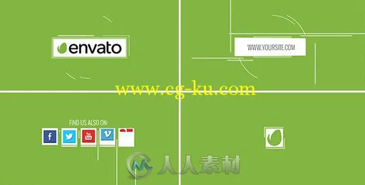 社交媒体图标展示动画AE模板 Videohive Social Media Logo Reveal 10467934的图片2