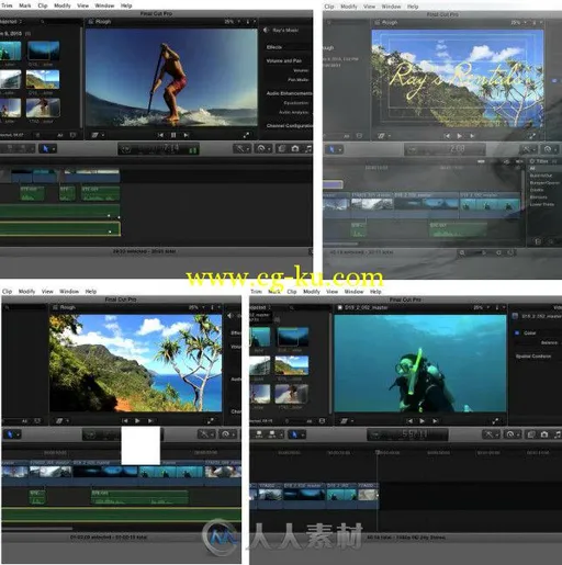 Final Cut Pro X基础核心训练视频教程 Digital-Tutors Introduction to Final Cut ...的图片1