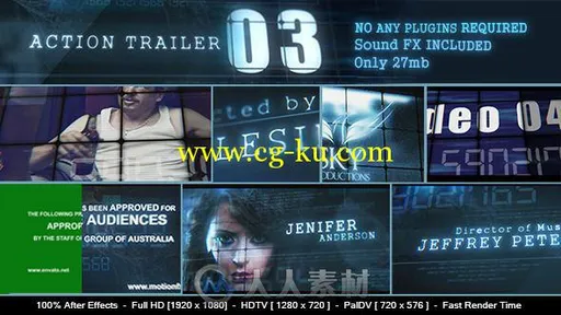 动作电影预告片动画AE模板 Videohive Action Trailer 3 9704853的图片2