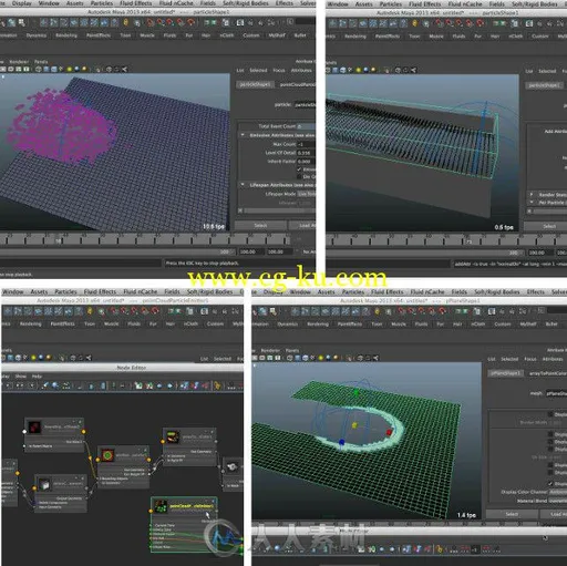 Maya云节点技术训练视频教程 CGcircuit Point Cloud Emit 1的图片1