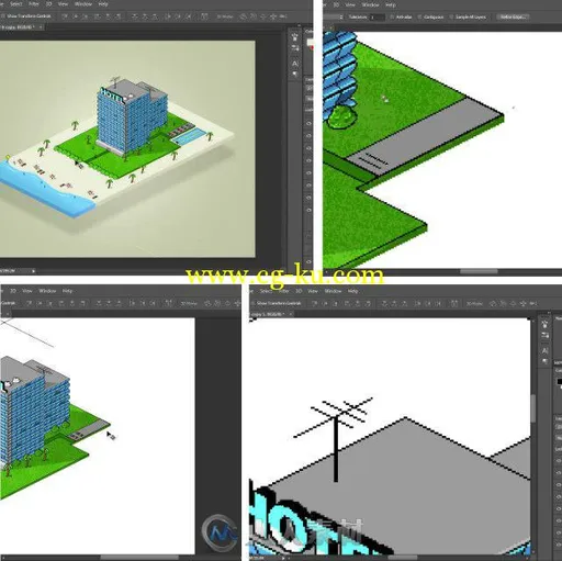 PS像素卡通风格制作训练视频教程 Tutsplus Creating Isometric Pixel Art的图片1