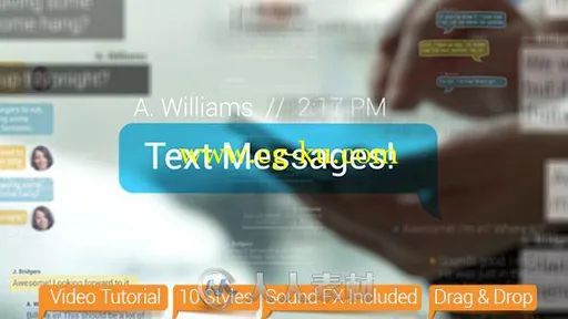 短信真实与虚拟演绎动画AE模板 Videohive Text Messages 9450049的图片2