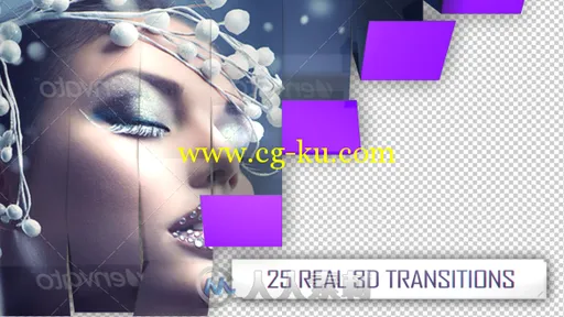 25组三维转场特效动画AE模板 Videohive 25 3D Transitions Pack 6877635的图片1