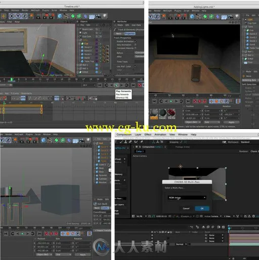 C4D Lite与AE影视特效场景实例训练视频教程 Train Simple After Effects CC with C...的图片1