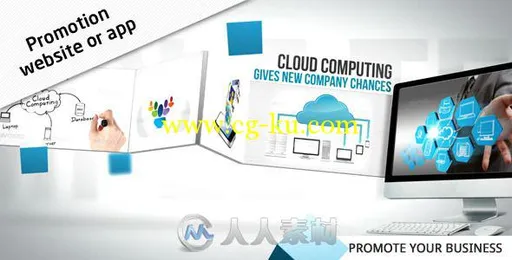 网站推广营销动画AE模板 Videohive Promotion Website App 5907976的图片2