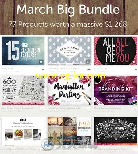 Creativemarket精品平面素材2015年3月合辑 Creativemarket March Big Bundle的图片1