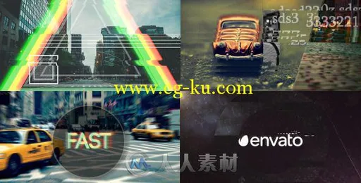 快速糟乱展示动画AE模板 Videohive Fast Glitch Logo Opener 10666673的图片2