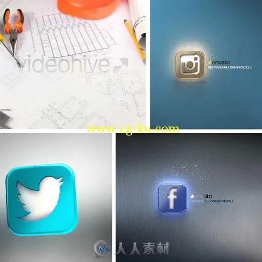 弹出标识Logo演绎动画AE模板 Videohive PopUp Logos 8117925的图片1