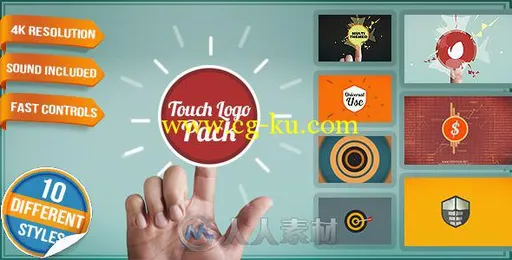 触摸媒体Logo演绎动画AE模板 Videohive Touch Logo Pack Flat Interactive Media R...的图片2