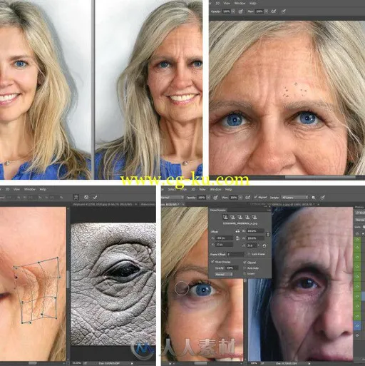 PS返童还老面部重塑实例训练视频教程 Digital-Tutors Age Progression in Photoshop的图片1