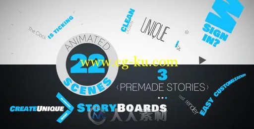 字体变化宣传动画AE模板 Videohive Kinetic Typo Storyteller 7823045的图片2