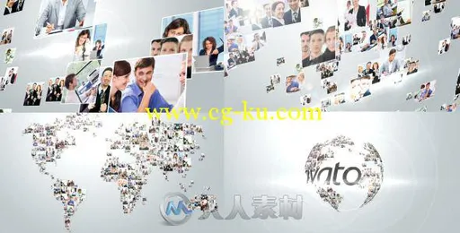 多媒体汇聚Logo演绎动画AE模板 Videohive Multi Video Corporate World Logo Revea...的图片2