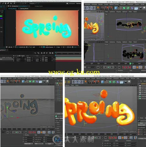 C4D卡通标识Logo演绎动画制作视频教程 Mograph Techniques Creating a Bouncy Cart...的图片1