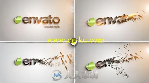 旋转元素Logo演绎动画AE模板 Videohive Clean Part Logo Intro 8454537的图片2