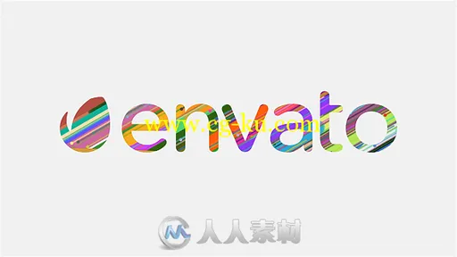 多彩擦拭Logo演绎动画AE模板 Videohive Simple Flat Logo Reveal 10839756的图片1