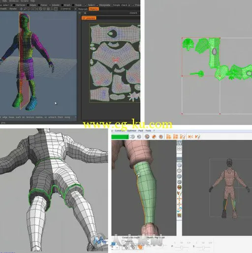 角色UV制作不同软件实例训练视频教程 3DMotive Unwrapper Comparison Course的图片1