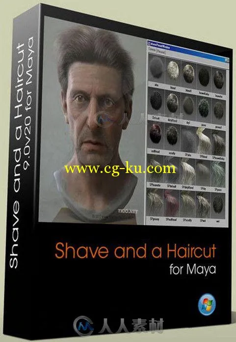 JoeAlter Shave A Haircut头发毛皮Maya插件V9.0v22版 JoeAlter Shave and a Haircu...的图片1