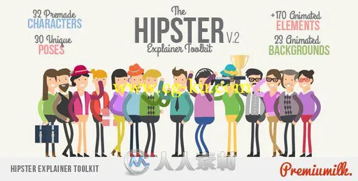 超级卡通生活展示动画包AE模板合辑 Videohive Hipster Explainer Toolkit 10981763的图片2