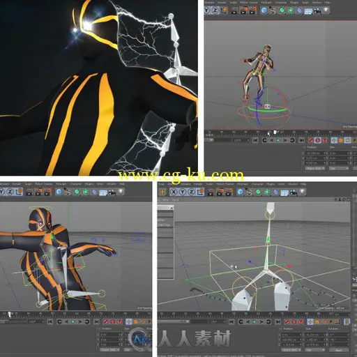 C4D动作重定位动画技术训练视频教程 Digital-Tutors Retargeting Mocap to Custom ...的图片1