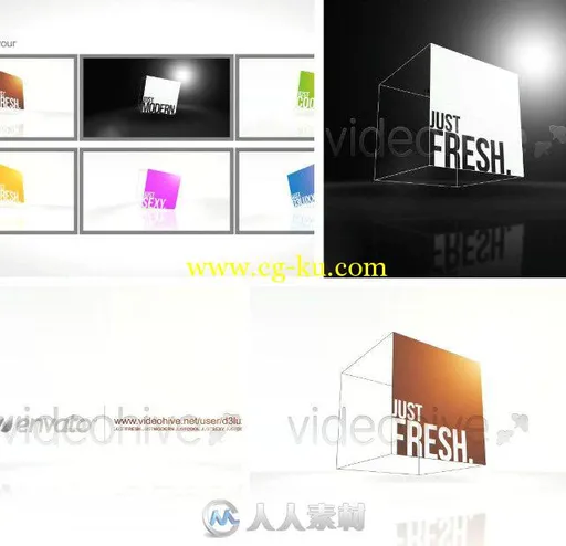 三维抽象盒子Logo演绎动画AE模板 Videohive 3D Box Logo 4369042的图片1