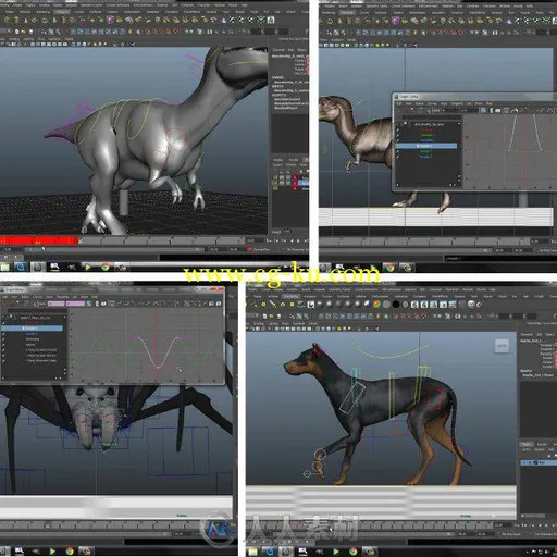 Maya动物游戏动画制作视频教程 CGWorkshops Animating Creatures for Games的图片1