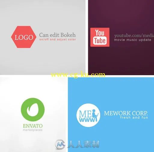 小巧翻折Logo演绎动画AE模板 Videohive Minimal Logo Opener 8414126的图片1