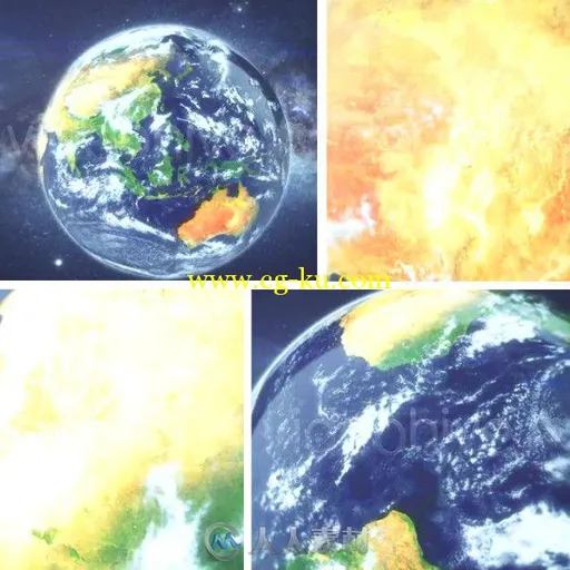 6组蔚蓝地球缩放动画视频素材 Videohive Earth Zoom 6 Pack Motion Graphic 4034654的图片1
