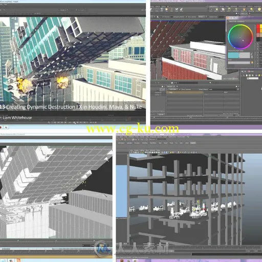 Houdini影视级大楼倒塌特效制作视频教程 FXPHD HOU213 Creating Dynamic Destructi...的图片1