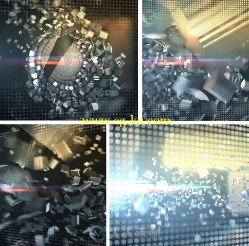 超炫金属水晶Logo演绎动画AE模板 Videohive Metallic Crystal Logo Text Reveal 65...的图片1