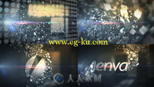 超炫金属水晶Logo演绎动画AE模板 Videohive Metallic Crystal Logo Text Reveal 65...的图片2