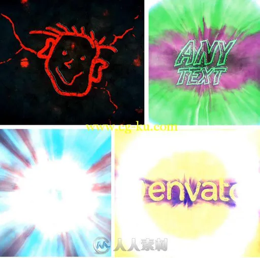 霓虹炫光Logo演绎动画AE模板 Videohive Light Painting Logo 11047695的图片1