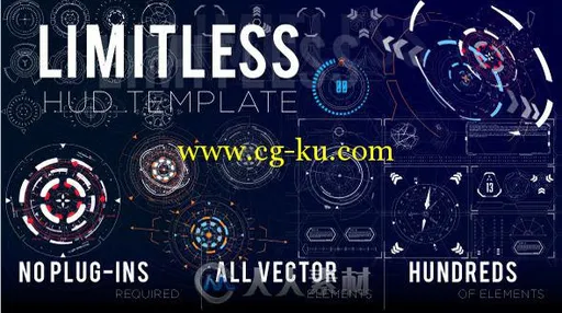 科幻平视显示界面演绎动画AE模板 Videohive Limitless HUD Template 10321582的图片2