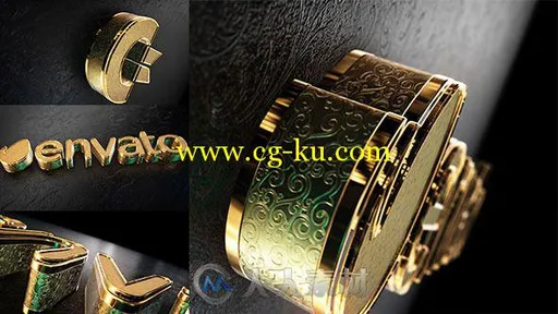 豪华黑金雕刻Logo演绎动画AE模板 Videohive Black Gold Logo V2 11089374的图片2