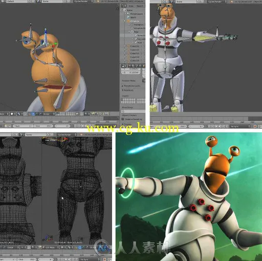 Blender卡通角色骨骼动画训练视频教程 Digital-Tutors Rigging a Cartoon Characte...的图片1