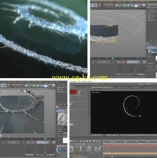 C4D结晶粒子特效制作视频教程 Digital-Tutors Creating Organic Ice Growth Patter...的图片1