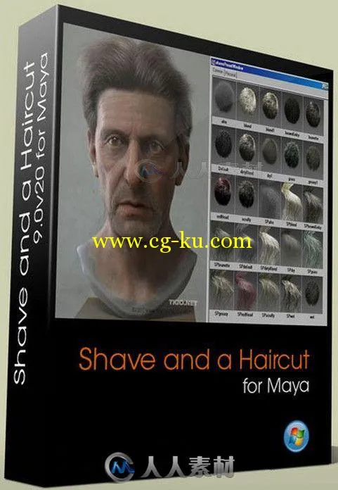 JoeAlter Shave A Haircut头发毛皮Maya插件V9.0v24版 JoeAlter Shave and a Haircu...的图片1