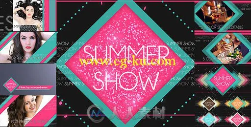 夏季时尚包装动画AE模板 Videohive Summer Show Package 8173528的图片2